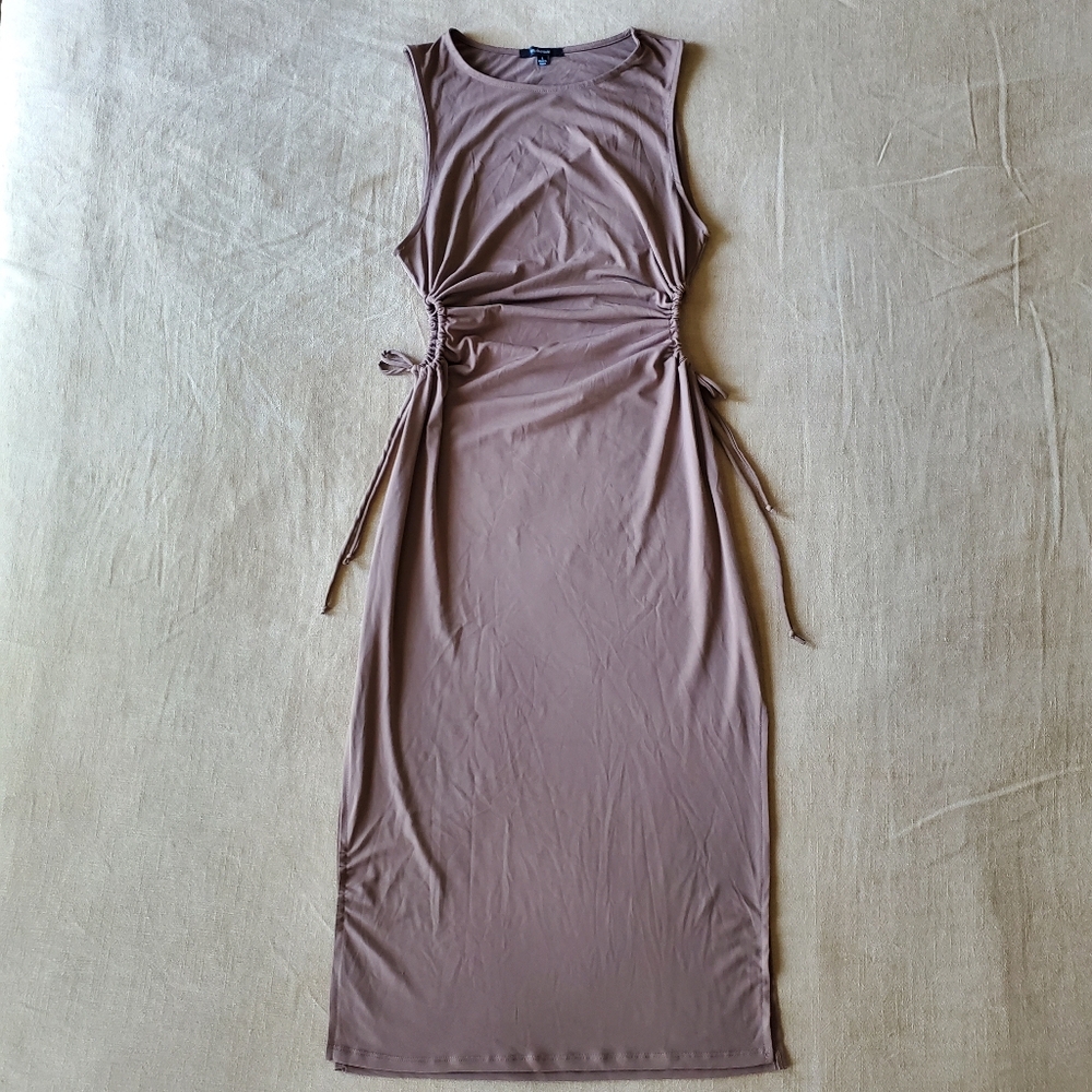 Ambiance Cut Out Jersey Midi Dress Large